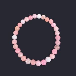 Quartz Gemstone Bead Bracelet 6mm